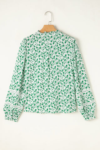 Melanie Lace Floral Puff Sleeve Top