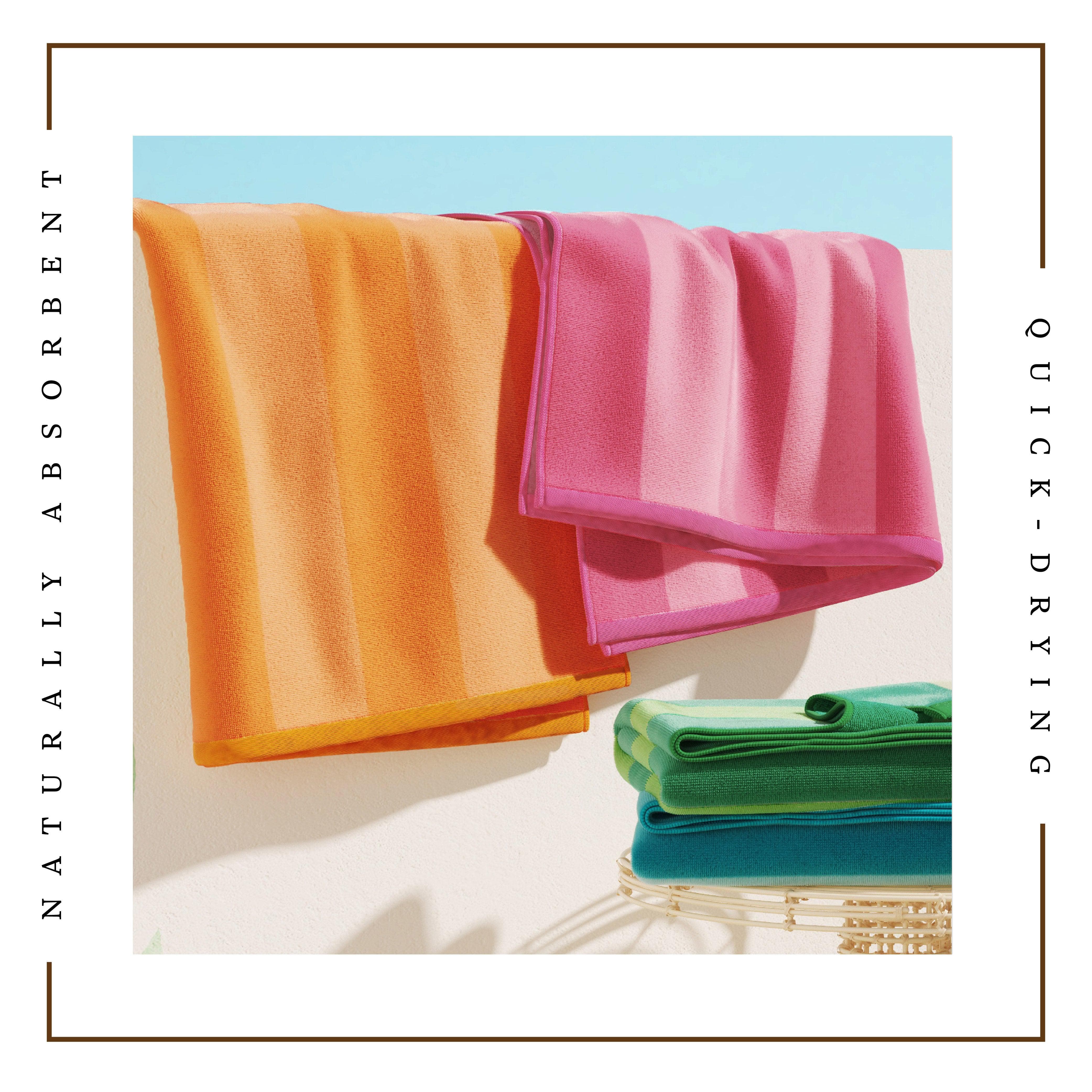 Cotton Velour Cabana Stripe Beach Towel - Novia Collection in - photo