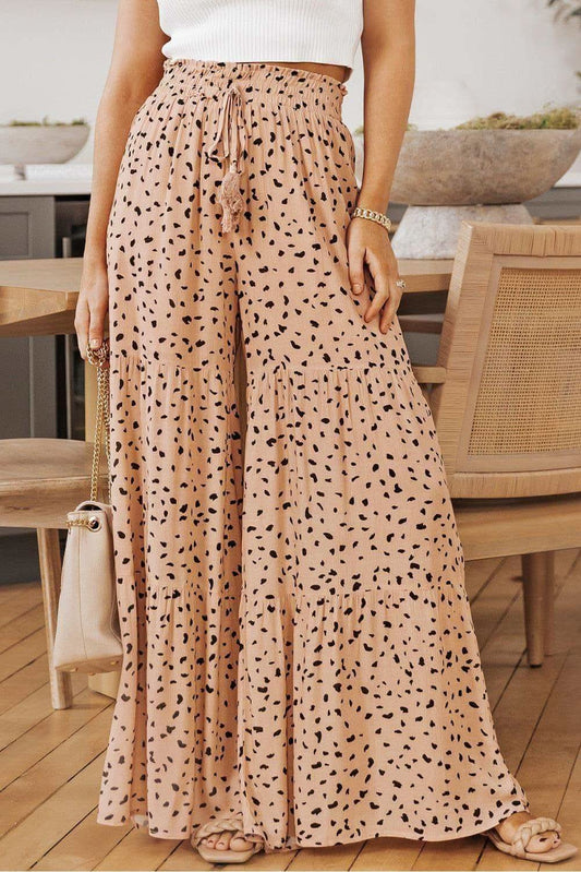 Alessa Printed Wide Tiered Pants in - Pants photo