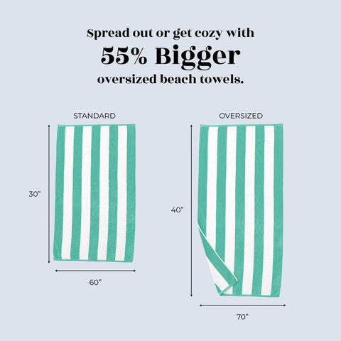 Cotton Velour Cabana Stripe Beach Towel - Novia Collection - SwagglyLife Home & Fashion