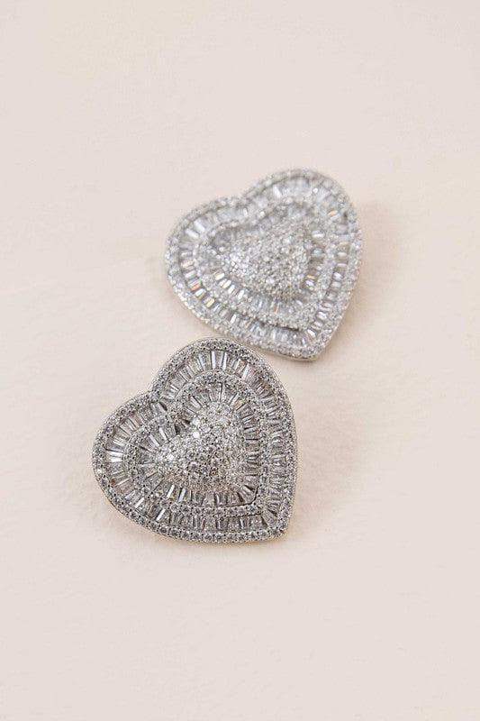Amiya Heart Post Earrings - SwagglyLife Home & Fashion