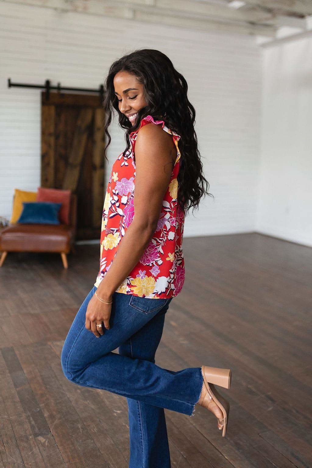 Among The Flowers Floral Top - SwagglyLife Home & Fashion