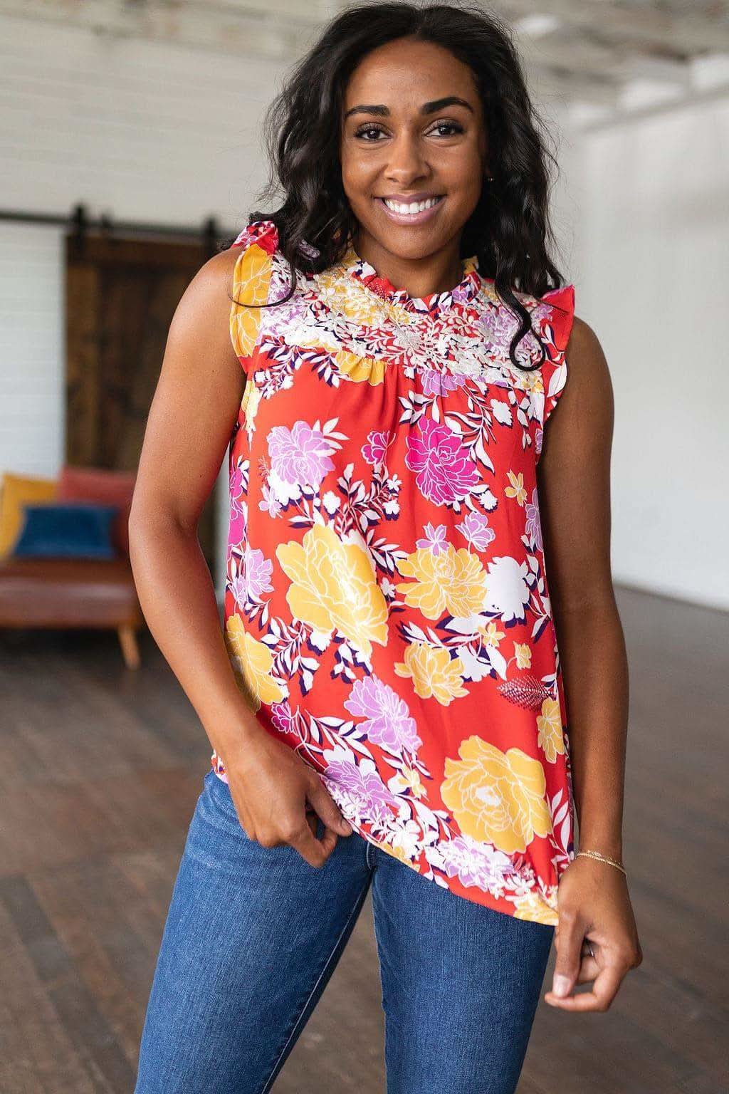 Among The Flowers Floral Top - SwagglyLife Home & Fashion