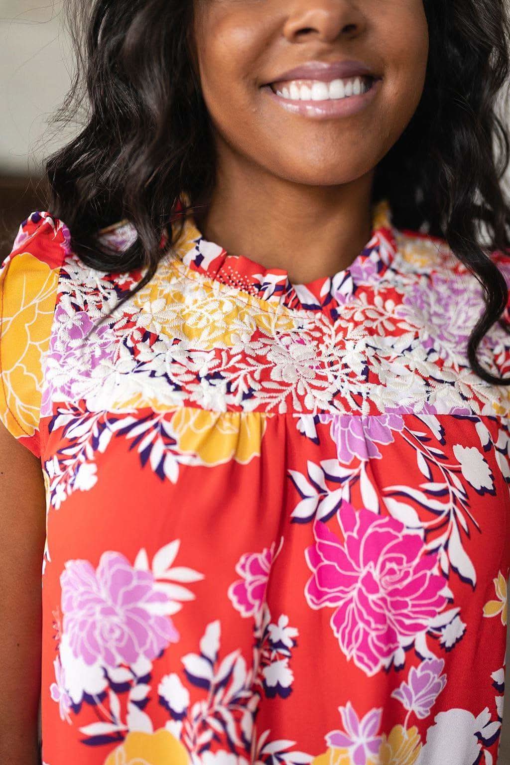 Among The Flowers Floral Top - SwagglyLife Home & Fashion