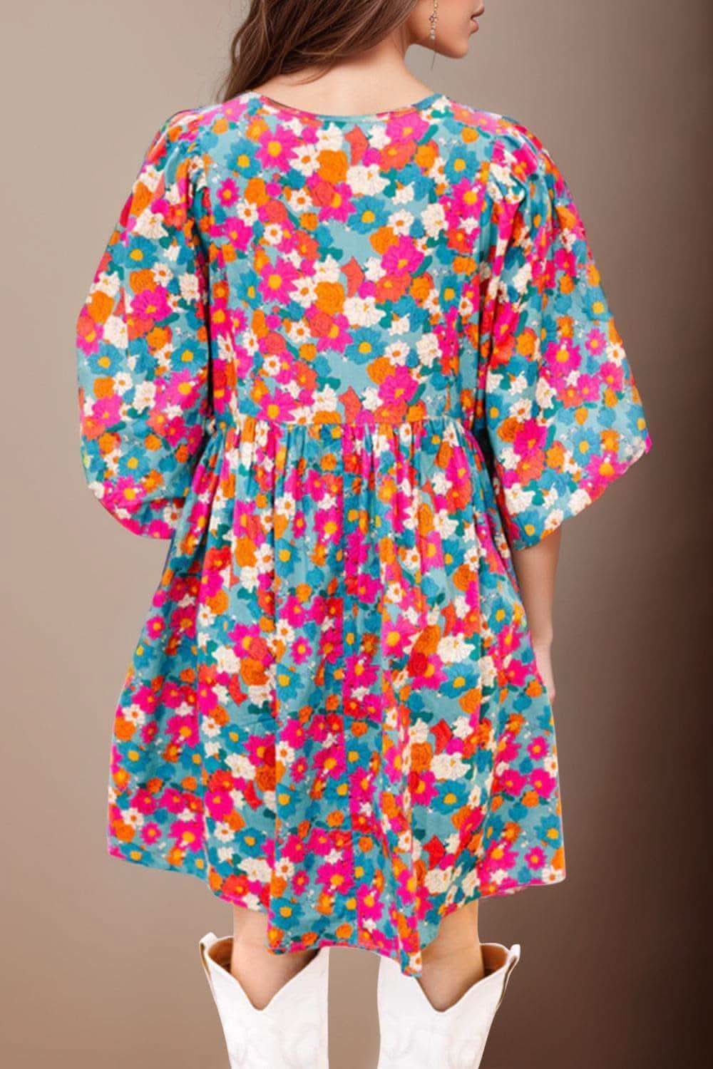 arya floral mini dress Altar'd State | Arya Mini Dress | BLUE-IVORY | Material: 100% Cotton, Lining: 100% Polyester