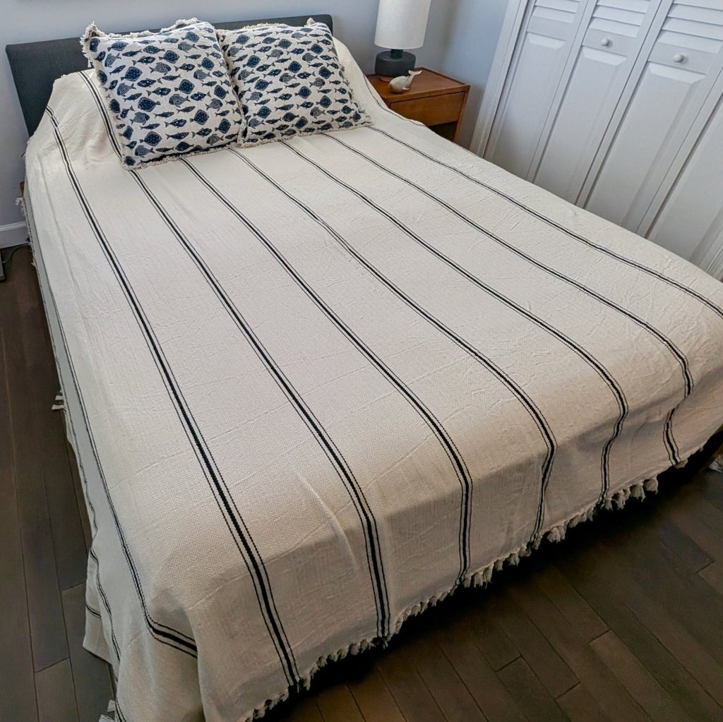 Atlas Bedspread - Elegant, Breathable & Timeless Turkish Cotton in - Blanket photo