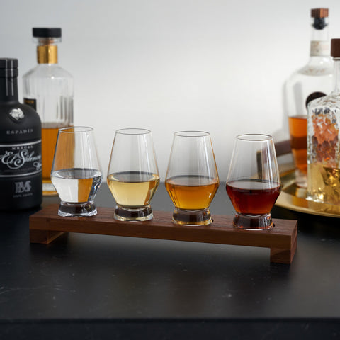 Viski Crystal Spirit Glass Flight Set