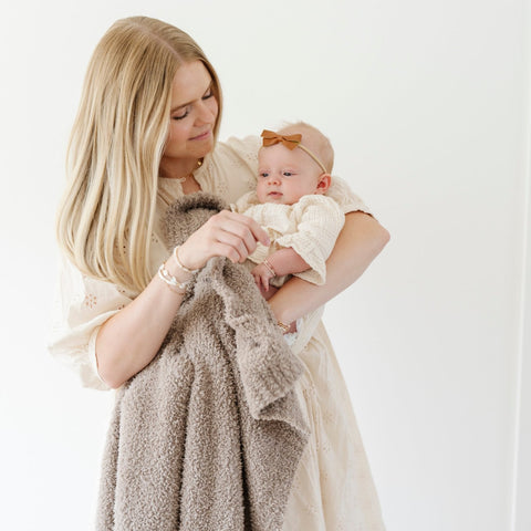 BAMBONI® RECEIVING BLANKETS in Taupe - photo