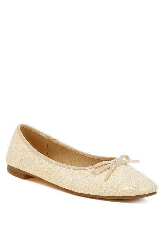 Rag & Co Paper Rings Raffia Ballet Flats - SwagglyLife Home & Fashion