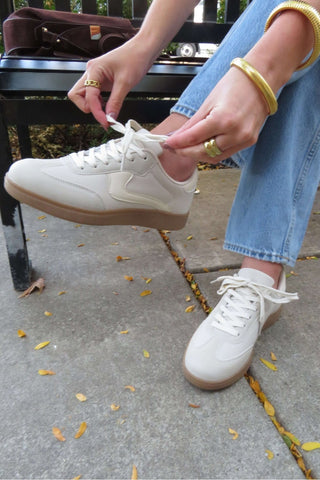 Beige Remus Lace Up Sneakers in - shoes photo
