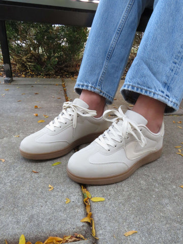 Beige Remus Lace Up Sneakers in - shoes photo