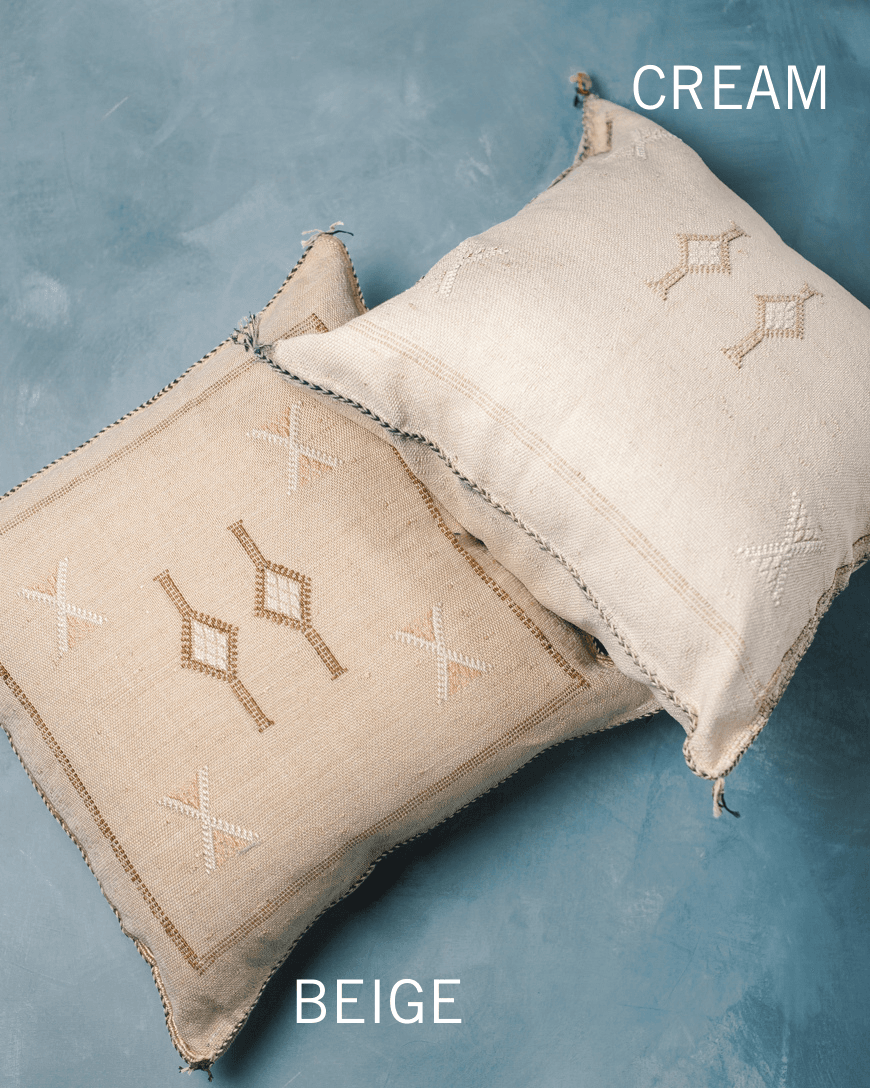 Cactus Silk Pillow - Beige - SwagglyLife Home & Fashion