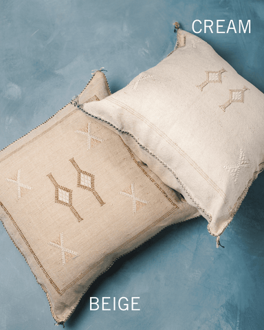 Cactus Silk Pillow - Beige - SwagglyLife Home & Fashion