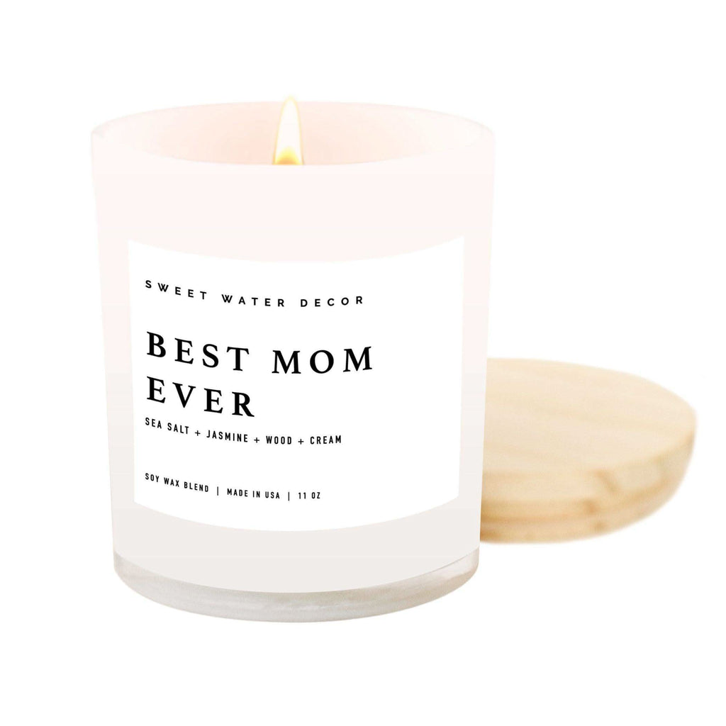 Best Mom Ever! Soy Candle - White Jar - 11 oz - SwagglyLife Home & Fashion