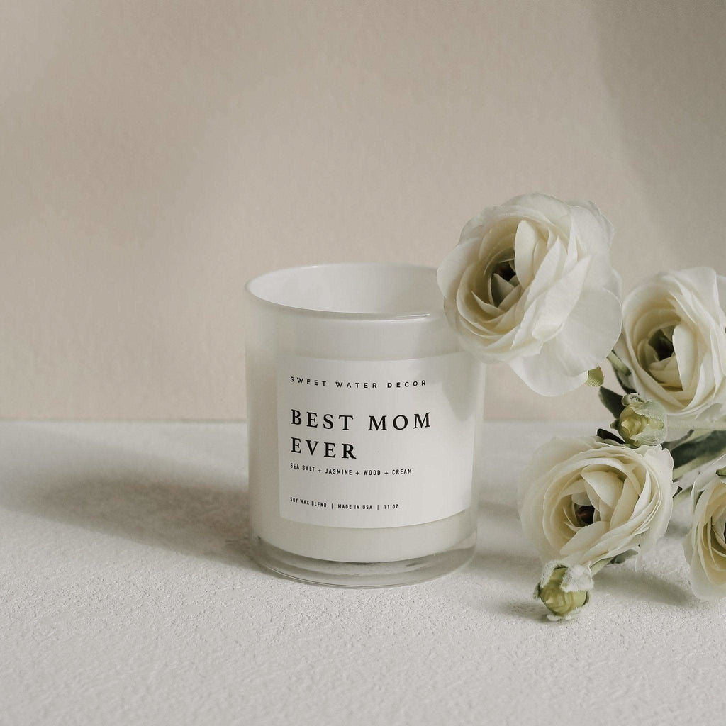 Best Mom Ever! Soy Candle - White Jar - 11 oz - SwagglyLife Home & Fashion