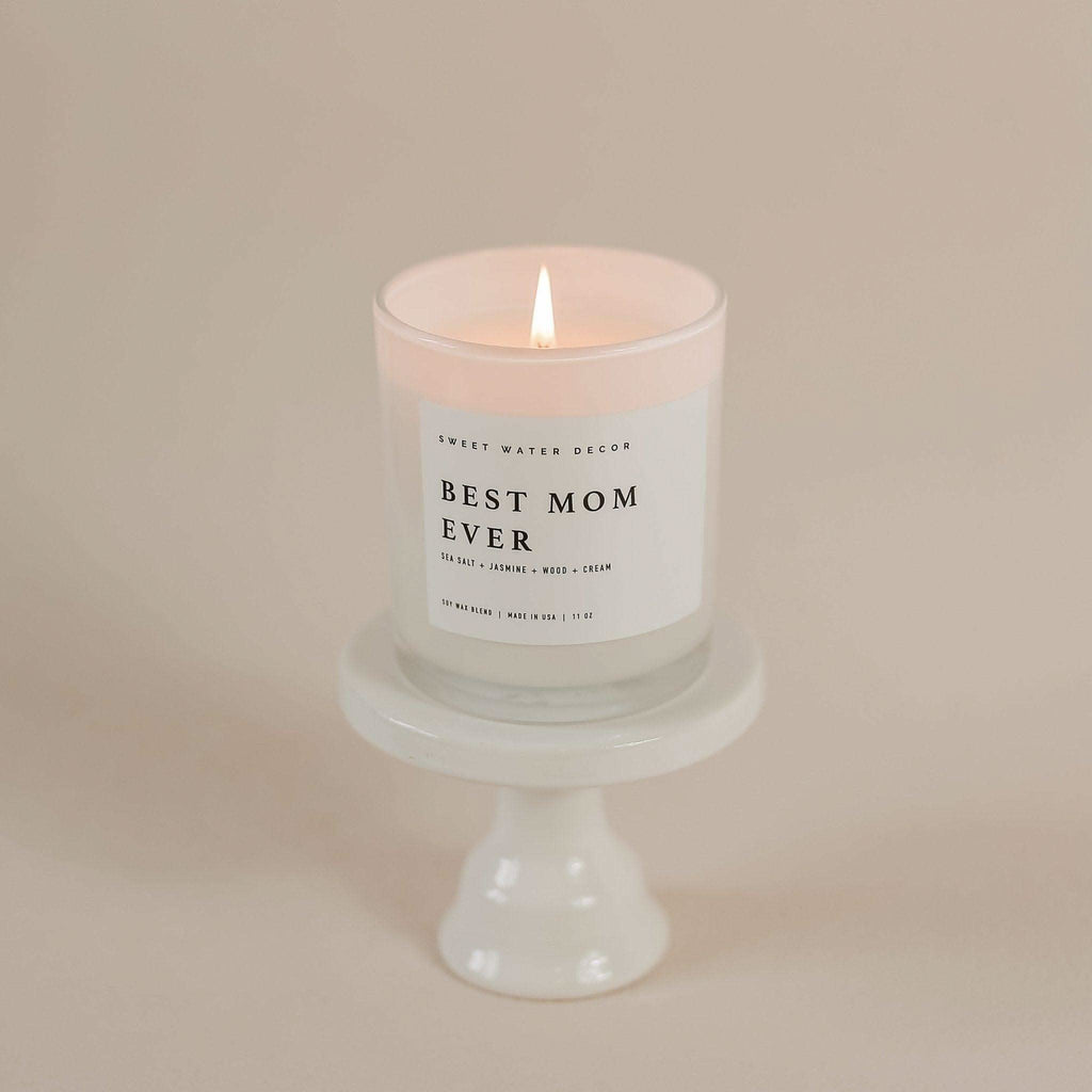 Best Mom Ever! Soy Candle - White Jar - 11 oz - SwagglyLife Home & Fashion