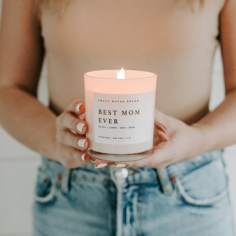 Best Mom Ever! Soy Candle - White Jar - 11 oz - SwagglyLife Home & Fashion