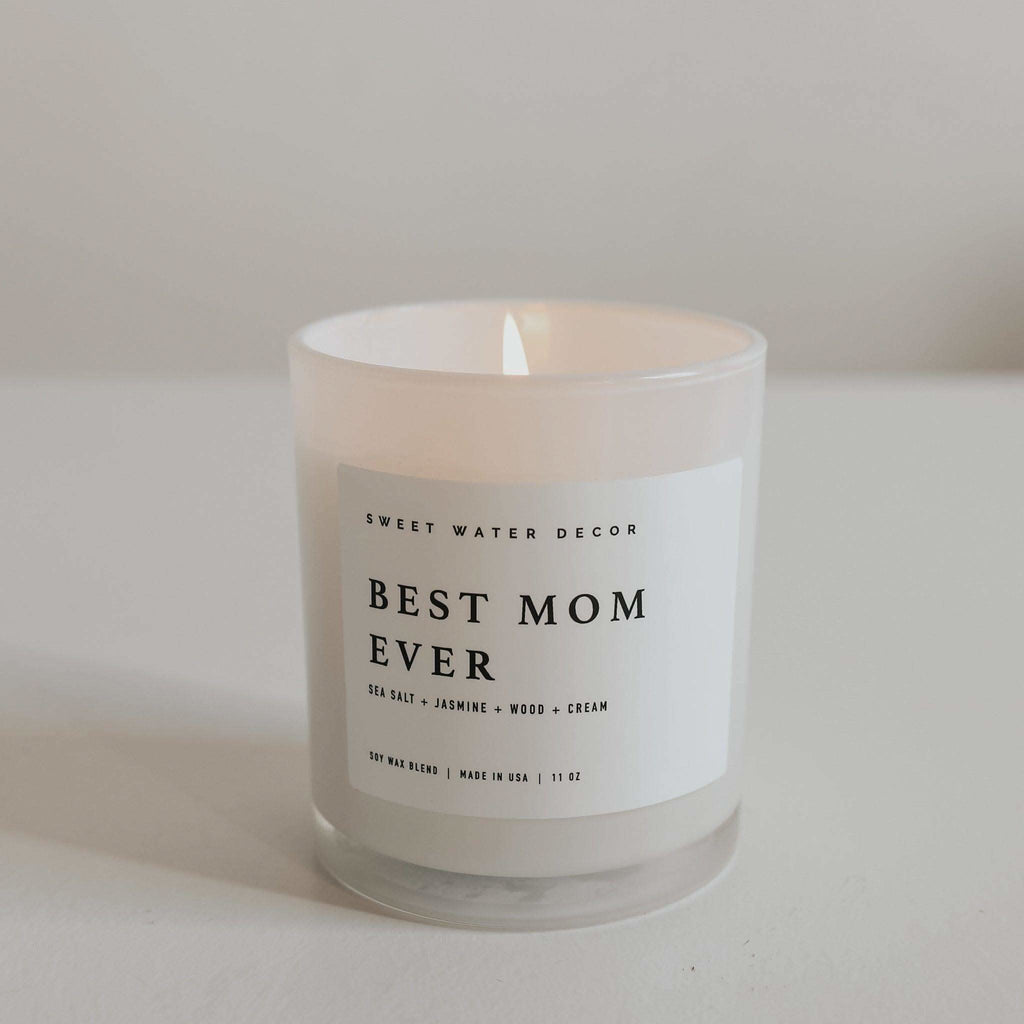 Best Mom Ever! Soy Candle - White Jar - 11 oz - SwagglyLife Home & Fashion