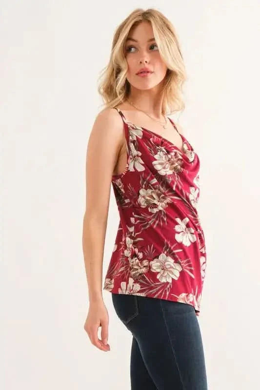 And The Why Floral Printed Casual Tank Top in - photo