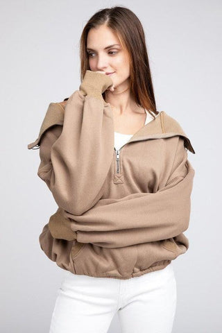 BiBi Stitch Detailed Elastic Hem Hoodie - SwagglyLife Home & Fashion