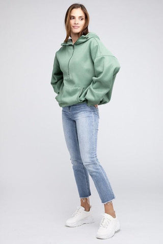 BiBi Stitch Detailed Elastic Hem Hoodie - SwagglyLife Home & Fashion