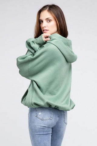 BiBi Stitch Detailed Elastic Hem Hoodie - SwagglyLife Home & Fashion