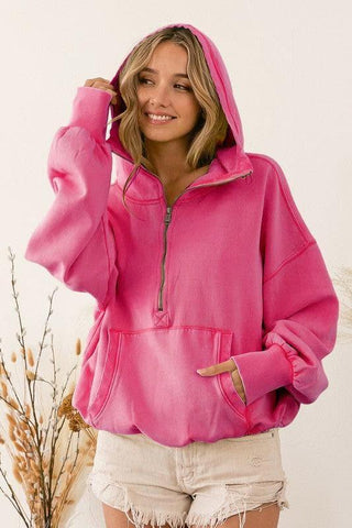 BiBi Stitch Detailed Elastic Hem Hoodie - SwagglyLife Home & Fashion