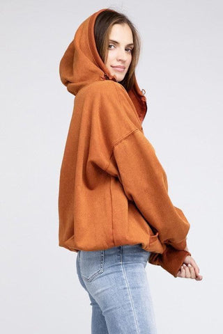 BiBi Stitch Detailed Elastic Hem Hoodie - SwagglyLife Home & Fashion