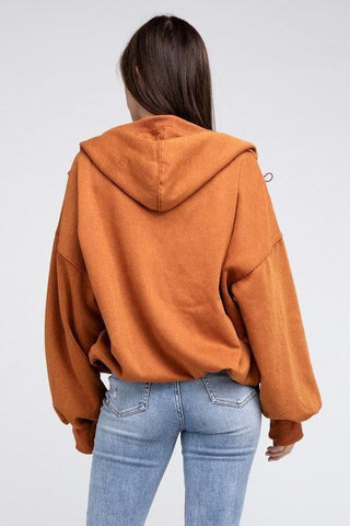 BiBi Stitch Detailed Elastic Hem Hoodie - SwagglyLife Home & Fashion