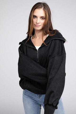 BiBi Stitch Detailed Elastic Hem Hoodie - SwagglyLife Home & Fashion