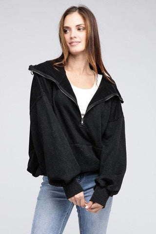 BiBi Stitch Detailed Elastic Hem Hoodie - SwagglyLife Home & Fashion