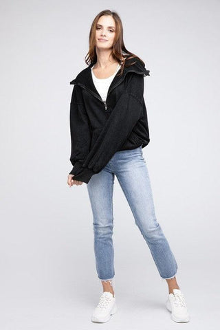 BiBi Stitch Detailed Elastic Hem Hoodie - SwagglyLife Home & Fashion
