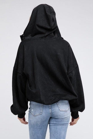 BiBi Stitch Detailed Elastic Hem Hoodie - SwagglyLife Home & Fashion