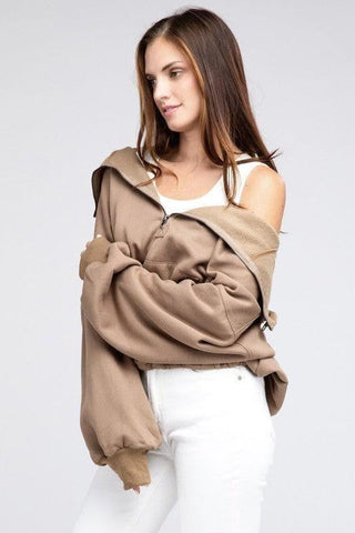 BiBi Stitch Detailed Elastic Hem Hoodie - SwagglyLife Home & Fashion