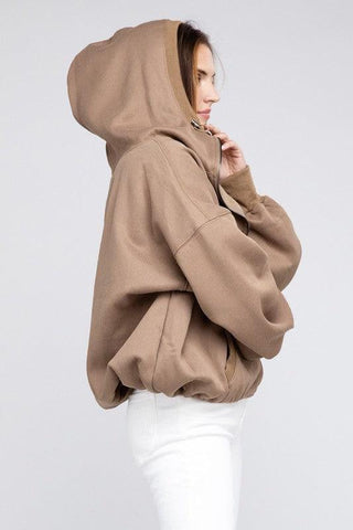 BiBi Stitch Detailed Elastic Hem Hoodie - SwagglyLife Home & Fashion