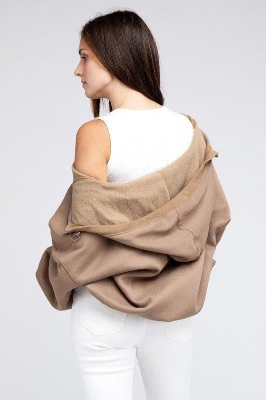 BiBi Stitch Detailed Elastic Hem Hoodie - SwagglyLife Home & Fashion