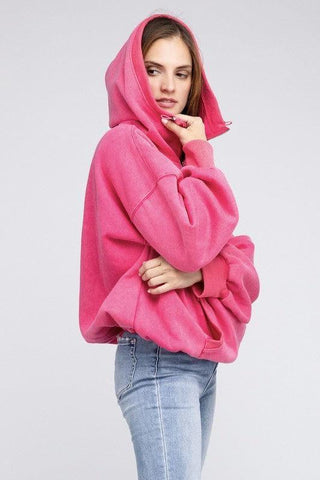 BiBi Stitch Detailed Elastic Hem Hoodie - SwagglyLife Home & Fashion
