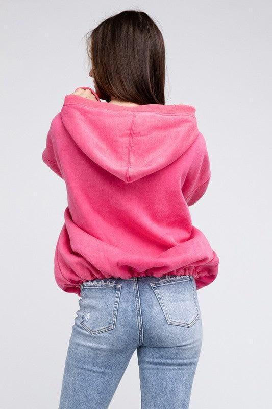 BiBi Stitch Detailed Elastic Hem Hoodie - SwagglyLife Home & Fashion