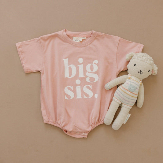Big Sis Bubble Romper - more colors in Dusty Pink - photo