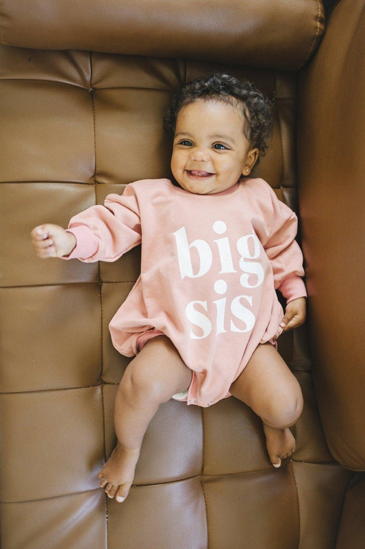 Big Sis Sweatshirt Romper - more colors in - photo