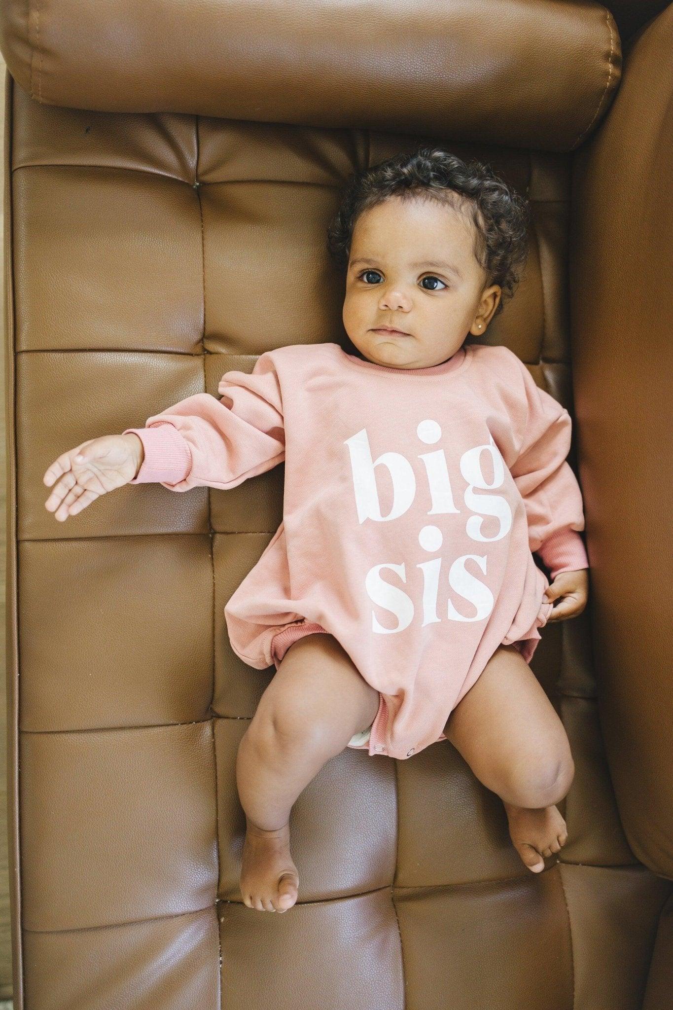 Big Sis Sweatshirt Romper - more colors in - photo
