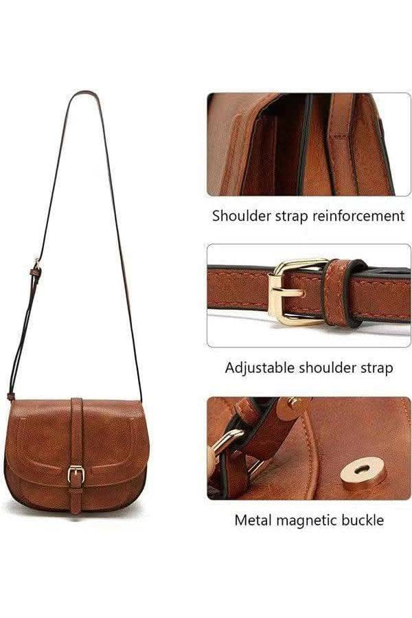 Blair Foldover Buckle Crossbody - SwagglyLife Home & Fashion