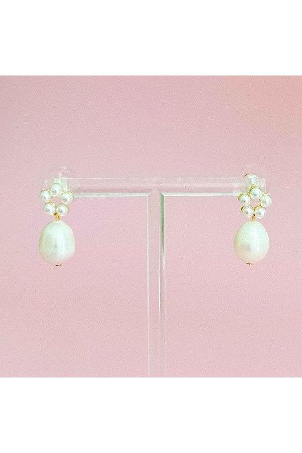 Blooming Freshwater Pearl Drop Earrings - SwagglyLife Home & Fashion