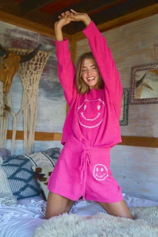 BLUE B Cozy Soft Top with Shorts Set - SwagglyLife Home & Fashion