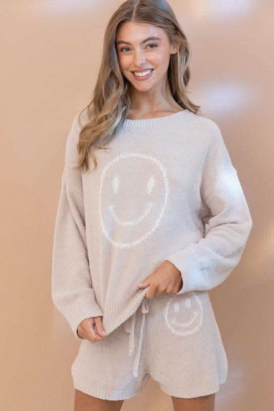 BLUE B Cozy Soft Top with Shorts Set - SwagglyLife Home & Fashion