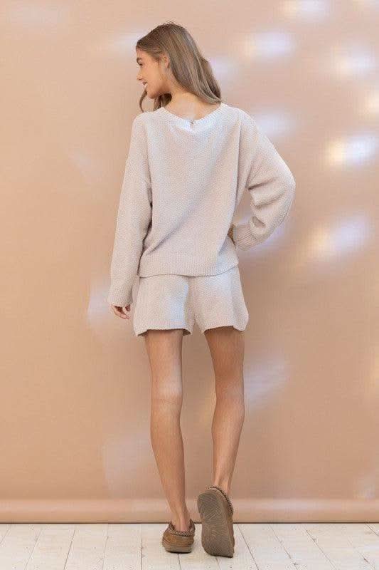 BLUE B Cozy Soft Top with Shorts Set - SwagglyLife Home & Fashion
