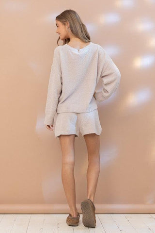 BLUE B Cozy Soft Top with Shorts Set - SwagglyLife Home & Fashion