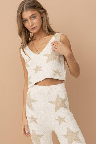 Blue B Soft Star Print Tank Pant Set, Multiple Colors - SwagglyLife Home & Fashion