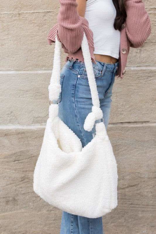 Boucle Sherpa Messenger Bag - SwagglyLife Home & Fashion