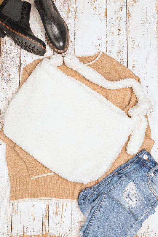 Boucle Sherpa Messenger Bag - SwagglyLife Home & Fashion